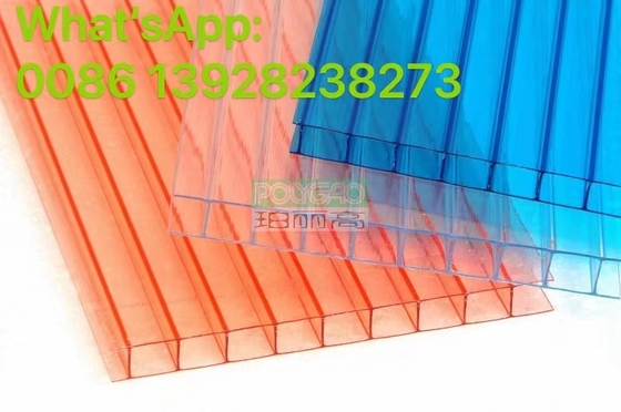 8MM 10MM 12MM Polycarbonate Cellular Roof Panel Material Transparent Polycarbonate Hollow Sheet for Greenhouse