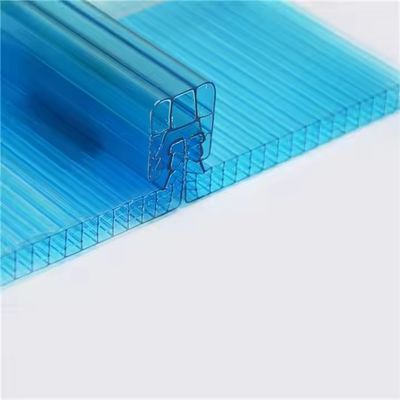 50 Micron UV Coating 15 Years Warranty 6mm-40mm Thickness Danpalon U-Lock Multicell Polycarbonate Sheet for Roofing System