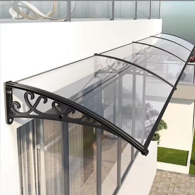 Anti UV Polycarbonate Outdoor Awning Canopy Lightweight Poly Carbonate Awning
