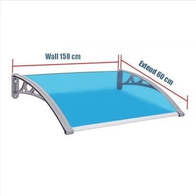 Anti UV Polycarbonate Outdoor Awning Canopy Lightweight Poly Carbonate Awning