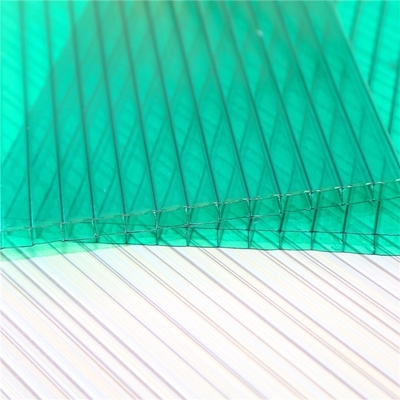 High Strength Polycarbonate Hollow Sheet 10mm Clear Plastic Roof Panels For Greenhouse