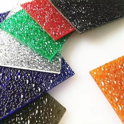 Diamond Polycarbonate Sheet 3mm  Embossed Polycarbonate Sheet UV Protection