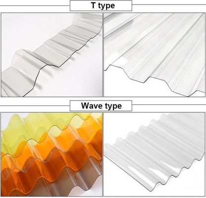 UV PC Transparent Sheet , Polycarbonate Clear Corrugated Plastic Sheets For Greenhouse