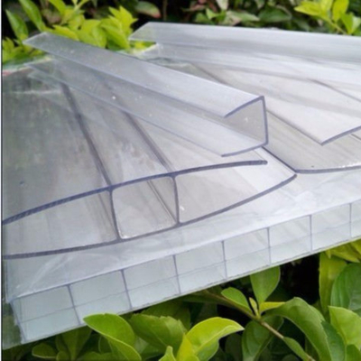 H Shape PC Connector Plastic Profiles Greenhouse Building Accessories For Polycarbonate Roof Sheet