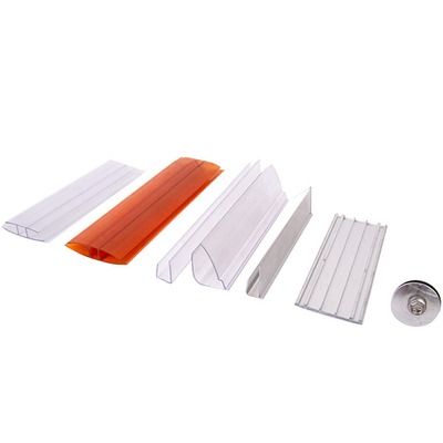Customized Polycarbonate Sheet Accessories Extruded Type Polycarbonate Panel Connectors