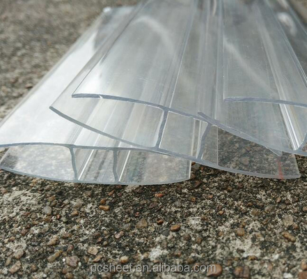 4mm -20mm Transparent Polycarbonate H Profile / Polycarbonate U Profile