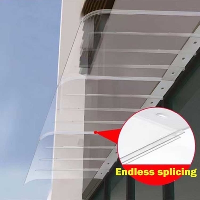 Weather Resistant Polycarbonate Awning Panels Solid Polycarbonate Window Canopy