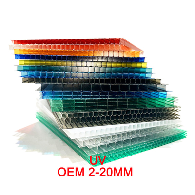 Composite Co Extrusion 2mm 4mm 6mm 8mm 10mm 12mm 14mm 16mm Cellular Polycarbonate Hollow Sheet for Various Applications