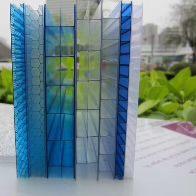 3mm 4mm 5mm 6mm 8mm 10mm 12mm Clear Scratch Resistant Transparent 4 X 8 Feet Twin Wall hollow Polycarbonate Sheet PC hollow sheet for roofing and building material