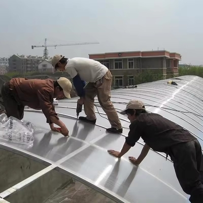 Transparent 8mm Hollow Twin Wall Polycarbonate Sheet / PC Hollow Sheet / Polycarbonate Hollow Sheet