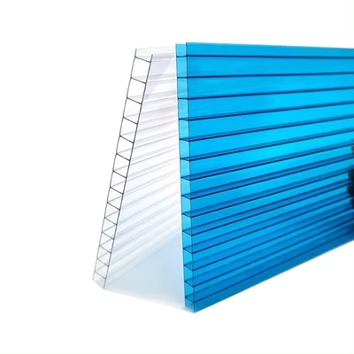 Twin Wall Polycarbonate Sheet Clear 8mm Twin Wall Roofing Uv Blocking Polycarbonate Sheet for Commercial Greenhouse