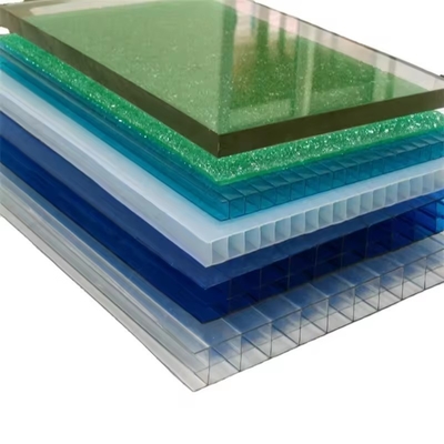 High Quality Transparent 8mm Hollow Twin Wall Polycarbonate Sheet / PC Hollow Sheet / Polycarbonate Hollow Sheet Fireproof Pc sheet