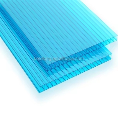 High Quality Transparent 8mm Hollow Twin Wall Polycarbonate Sheet / PC Hollow Sheet / Polycarbonate Hollow Sheet Fireproof Pc sheet