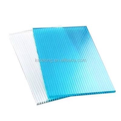 High Quality Transparent 8mm Hollow Twin Wall Polycarbonate Sheet / PC Hollow Sheet / Polycarbonate Hollow Sheet Fireproof Pc sheet