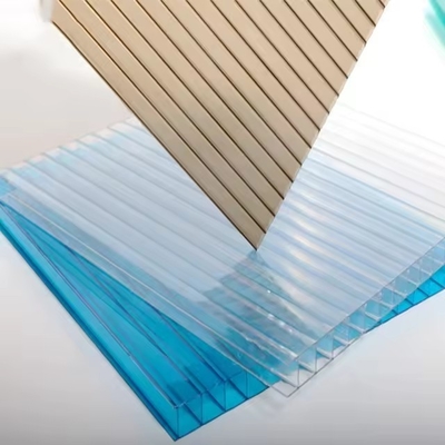 Building Material Double UV Coating PC hollow  Polycarbonate Sheet Crystal clear Uv Proof Polycarbonate Hollow Sheets