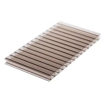 Building Material Double UV Coating PC hollow  Polycarbonate Sheet Crystal clear Uv Proof Polycarbonate Hollow Sheets