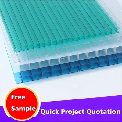 High Impact Lock Multiwall Hollow Uv Coated Danpalon Polycarbonate Plastic Sheet With Clips Danpalon Polycarbonate Hollow Sheet