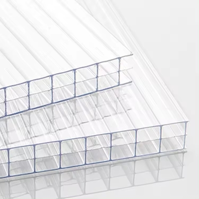 Transparent 8mm Hollow Twin Wall Polycarbonate Sheet / PC Hollow Sheet / Polycarbonate Hollow Sheet Polycarbonate Hollow Chamber
