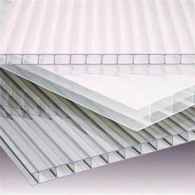 Clear 16mm 4x8 Polycarbonate Panel Pc Material Plastic Four Layers Hollow Poly Carbonate Sheet Factory Cheap Price Polycarbonate