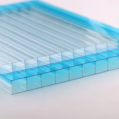 Clear 16mm 4x8 Polycarbonate Panel Pc Material Plastic Four Layers Hollow Poly Carbonate Sheet Factory Cheap Price Polycarbonate