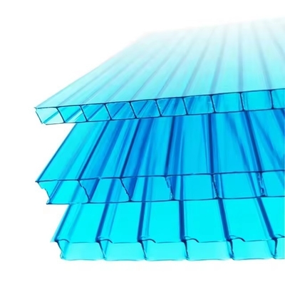 PC Sheet Clear Twinwall 8mm/10mm Plastic Sun Sheets Policarbonato Circular Edge Hollow Polycarbonate Sheet for Roof Panel