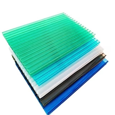 PC Sheet Clear Twinwall 8mm/10mm Plastic Sun Sheets Policarbonato Circular Edge Hollow Polycarbonate Sheet for Roof Panel