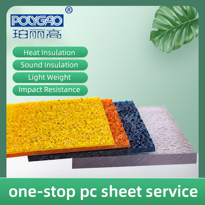 Colored Polycarbonate Roofing Panels 2mm-10mm Polycarbonate Sun Sheet  For Outdoor Park