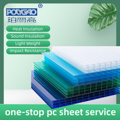 UV Protected Polycarbonate Sheet Waterproof Multi Layer Polycarbonate Sheet Hollow