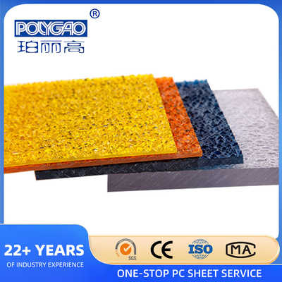 Diamond Polycarbonate Sheet 3mm  Embossed Polycarbonate Sheet UV Protection