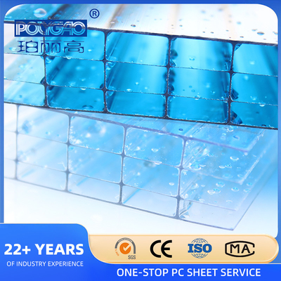 Easy Installation High Impact 16mm Thickness Four Wall Polycarbonate Sheets Laminate Sheet for White Board