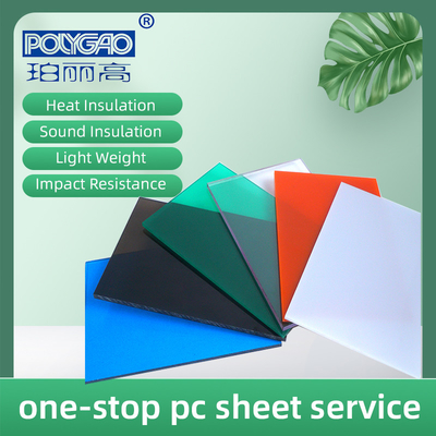 Modern Design Style Scratch Resistance Plastic Material 1mm 2mm 3mm Solid Polycarbonate PC Sheet for Hotels
