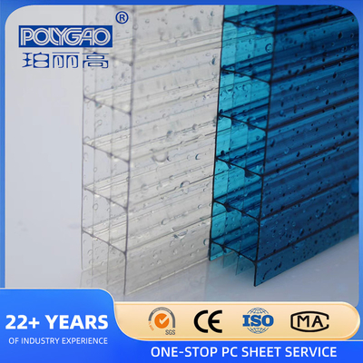 10-year Warranty Uv Coated Best Choice Type Multiwall 20mm Polycarbonate Roofing Pc Hollow Sheet