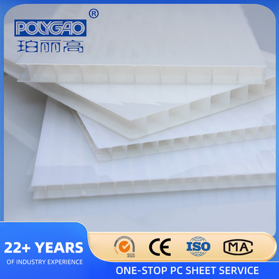Composite co extrusion Coating 100% Virgin Polycarbonate Twin Wall Hollow Polycarbonate Sheet for Greenhouse Construction