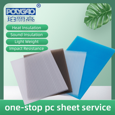 10-year Warranty Uv Coated Best Choice Type Multiwall 20mm Polycarbonate Roofing X Triple Pc Hollow Sheet Triple Wall Polycarbon