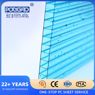 High Impact Lock Multiwall Hollow Uv Coated Danpalon Polycarbonate Plastic Sheet With Clips Danpalon Polycarbonate Hollow Sheet