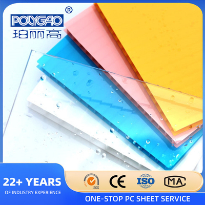 PC Hollow Sheet 2 Faces UV Coated Circular Edge Amber Clear Roofing Sheet 8mm 10mm