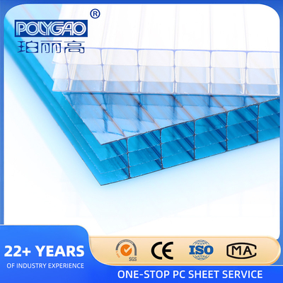 Pc Material Plastic Polycarbonate Sheet Pc Hollow Sheeting for Swimming Pool Roof Covering