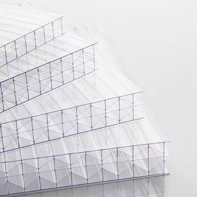 Flame Retardant Polycarbonate Sheet Multiwall 30mm X Structure For Wall Panel