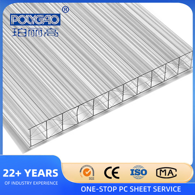 20mm 32mm Polycarbonate Roofing Sheets X Structure PC Policarbonato Sheet Multiwall