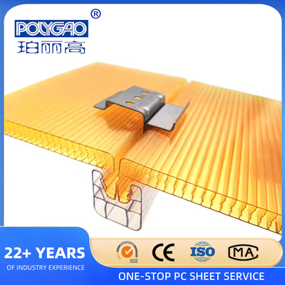 Customized Length Danpalon U-lock Polycarbonate Sheet For Roofing PC Sunshine Board In Traditional Design Style