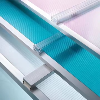 Customized Length And 500-1050 Mm Width Danpalon UV Blocking Multicell Polycarbonate U-Lock Roofing Sheets For Roofing