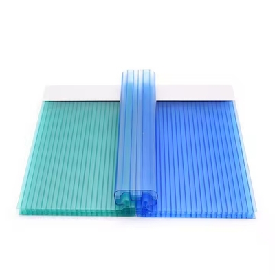 Customized Length And 500-1050 Mm Width Danpalon UV Blocking Multicell Polycarbonate U-Lock Roofing Sheets For Roofing
