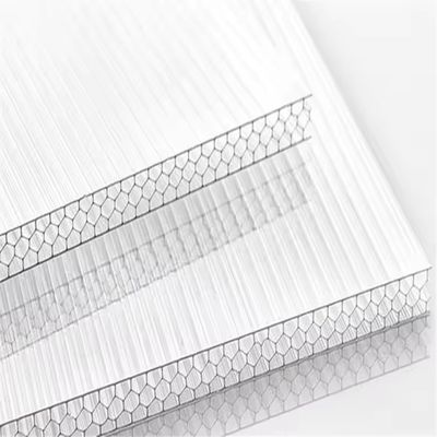 Transparent UV Covered Polycarbonate Hollow Sheet with 6-16 mm Thick Honeycomb Structure for Eco-Friendly Applications