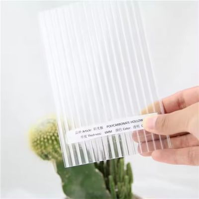 UV Coated 30-70 Micron Polycarbonate Hollow Sheet with 1mm-18mm Thickness and More Than 5 Years Warranty
