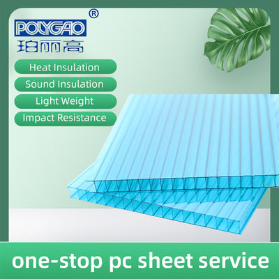 Alveolar Polycarbonate Sheet PC Hollow Panel with 2.8-12mm Thickness 2100mm Width and 5800mm Length