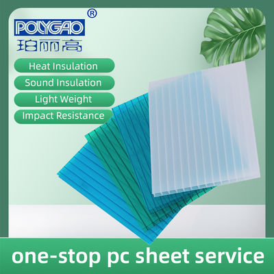 Alveolar Polycarbonate Sheet PC Hollow Panel with 2.8-12mm Thickness 2100mm Width and 5800mm Length
