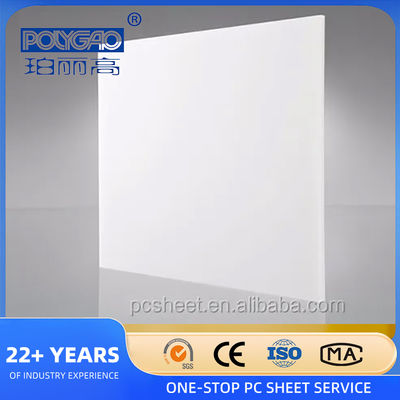 Customized Milky White PC Light Diffusion Sheet with 50 Micron UV Coating and 1220mm-2100mm Width