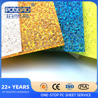ISO9001:2008 Certified 10mm Thick Embossed Polycarbonate Solid Sheet with More Than 5 Years Warranty