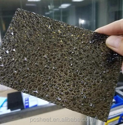 UV Resistant Coating PC Particle Sheet Scratch Resistant Surface Polycarbonate Embossed Endurance Board