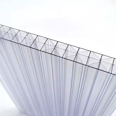 Manufacturer Wholesale Transparent X Triple Pc Hollow Sheet Polycarbonate Sheet Thermal Insulation Hollow Board